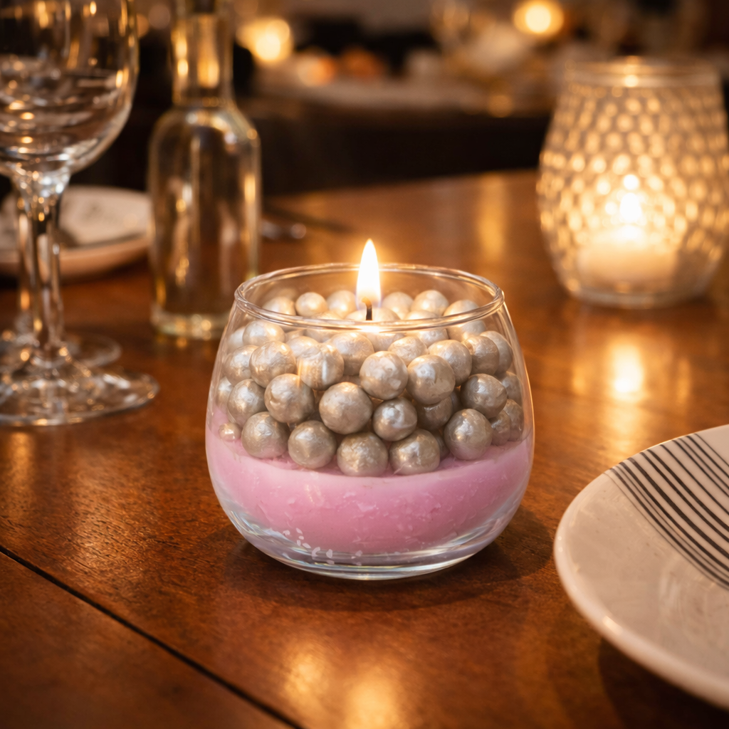 Pearl Style Decorative Candle